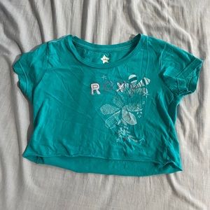 roxy teal baby tee vintage